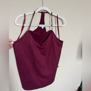 She + Sky Tank top. Worn once. Size: L. Color: maroon